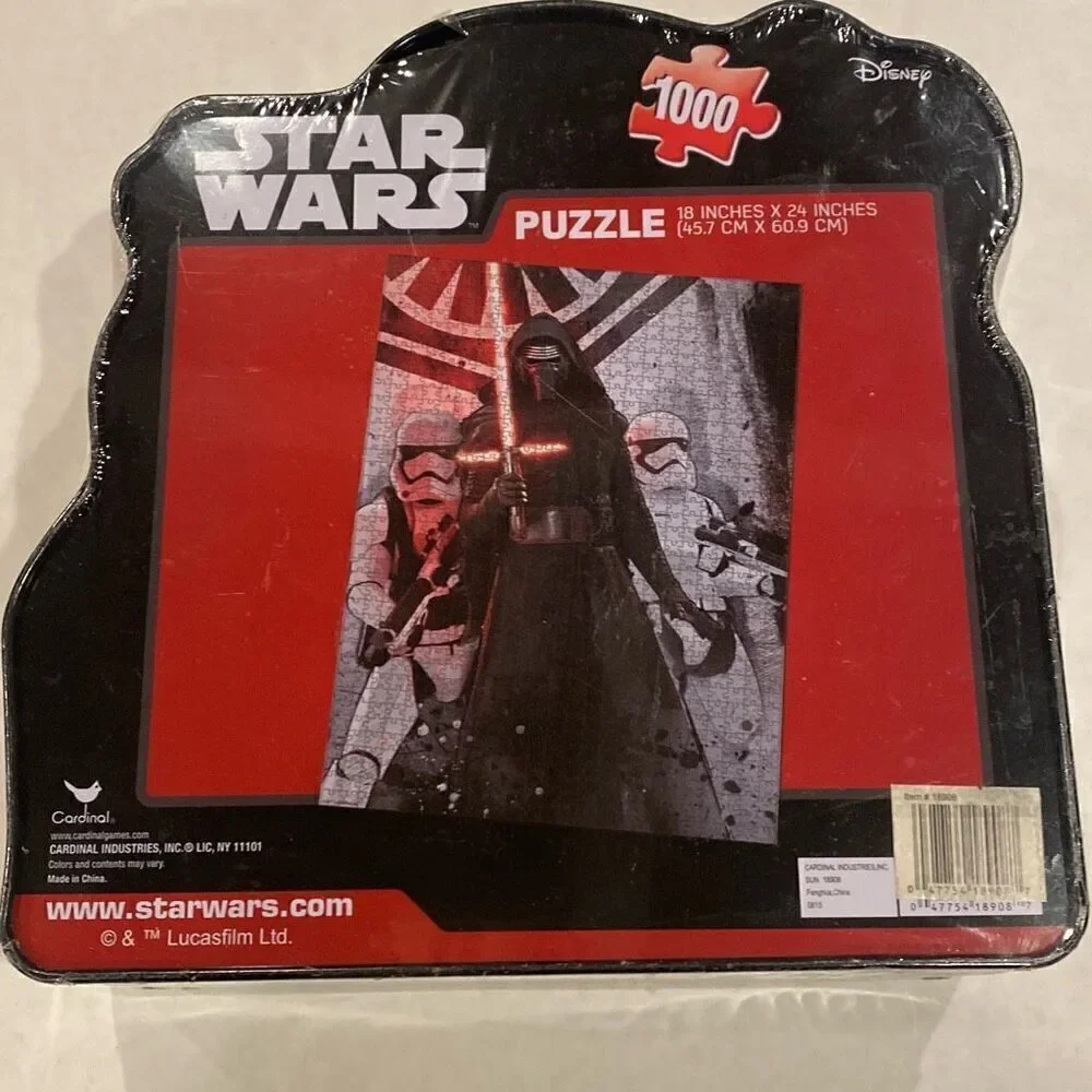 NEW Star Wars Jigsaw Puzzle 18”x24” The Force Awakens 1000 Pieces Collector Tin